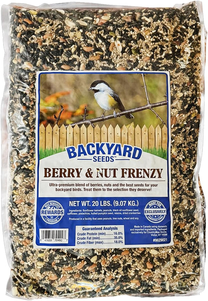 Backyard Seeds supreme wild bird food blend, 40 pounds, large bulk bag, USA made, high-energy formula