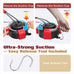 Red & Black Indestructible Suction Cup Dog Toy for Small/Medium Aggressive Chewers Interactive Tug of War Puzzle Enrichment Indoor Outdoor Use