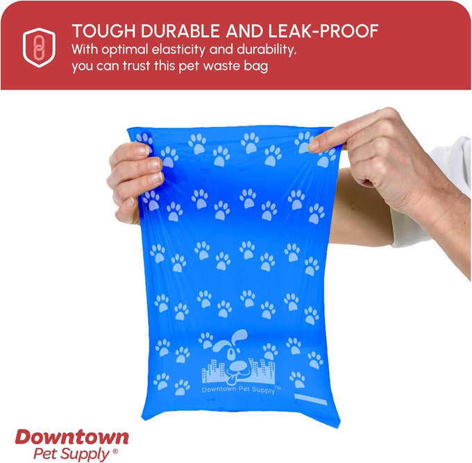 Downtown Pet Supply Poop Bags for Dogs with Leak-Proof Dispenser, 180 Count, Rainbow, 12.5" x 8.5"