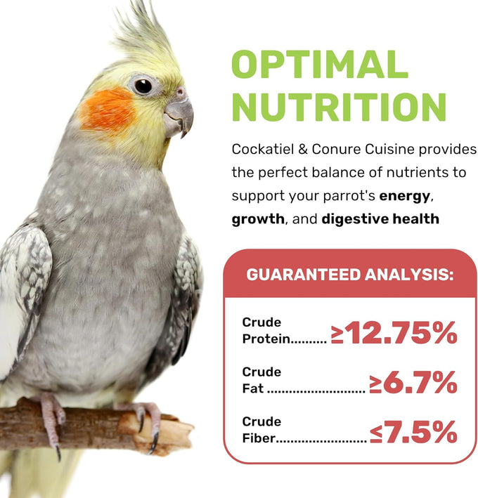 cockatiel conure cuisine 4 lbs nutrient-rich mixed birdseed daily energy growth balanced diet