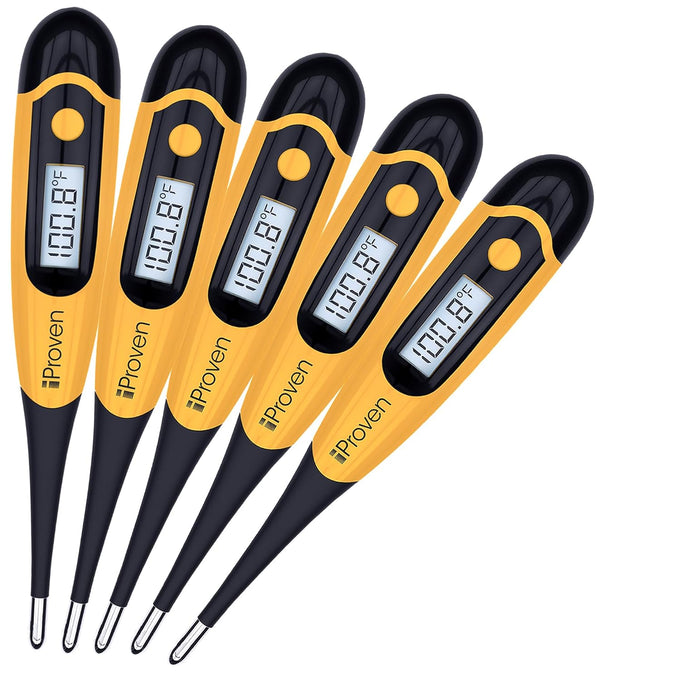 iProven pet thermometer with flexible tip, accurate readings in 20 seconds, waterproof and veterinary supply, DTK-117Y