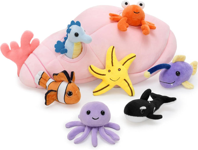 6 Pcs bird plush toy set, soft and safe, 6 inch, educational, birthday gift, kids, boys, girls, bird lovers, nature theme decor