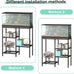 ybing 20 gallon fish tank stand with shelf brown wooden board