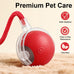 Red Red Interactive Electric Pet Ball Toy for Cats and Dogs with Motion Activation and USB Charging - 5-Inch Diameter