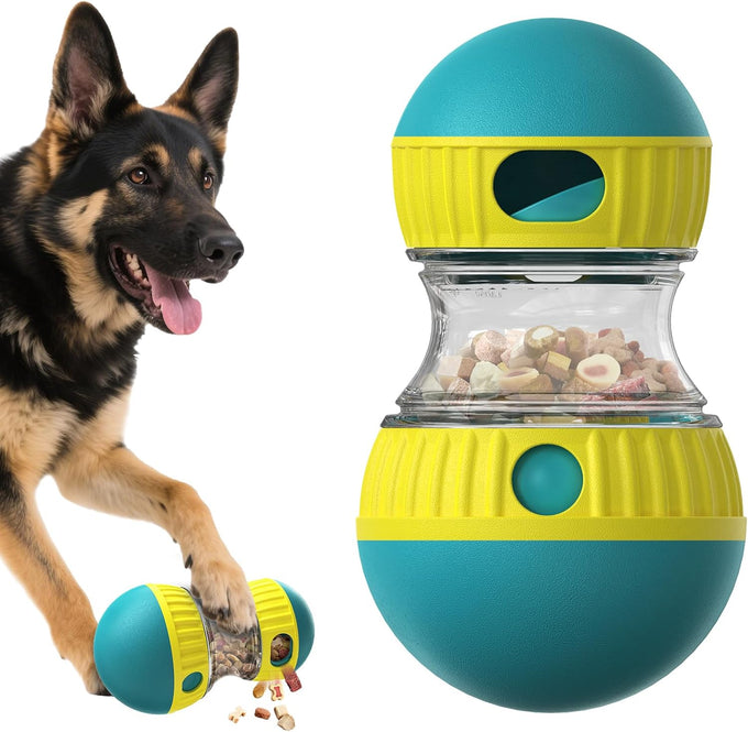 bsisuerm dog puzzle toy green adjustable treat dispenser for small medium large dogs