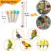Bird Stand Perch Toy, Wooden Exercise Wheel for Parakeet, Cockatiel, and Budgie Birds, Natural Wood and Hemp Ropes