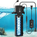 AquaMiracle aquarium filter SV-800, 8W, 225GPH, 20-70 gallon tank, U-V light & timer, filter sponge, aeration & rainfall modes.