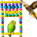 Plant-style parrot toy with sisal-wrapped perch for parakeets, cockatiels, and conures - natural pine swing