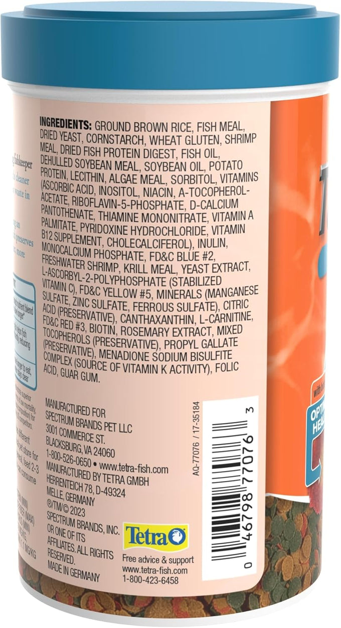 Tetra TetraPro Goldfish Crisps Fish Food, 3.03 oz, biotin enhanced for optimal health