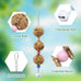 Bird toys, 2 pack, 3 natural cereal foraging balls, cage toys for parakeet, budgie, cockatiel, lovebird, green cheek, small to medium birds
