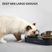 petkit 304 stainless steel elevated cat and dog bowls, non-slip, anti-vomiting, 15° tilted, dishwasher-safe