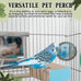 Skyygemm 2-piece bird perch for macaws, parakeets, conures, budgies, finches, and cockatiels with robust corrugated paper