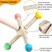 Bird Stand Perch Toy, Wooden Exercise Wheel for Parakeet, Cockatiel, and Budgie Birds, Natural Wood and Hemp Ropes