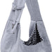 Gray Reversible Dog Carrier Sling with Storage Pocket for Small Dogs and Cats, 21 x 12 inches, 12 pounds