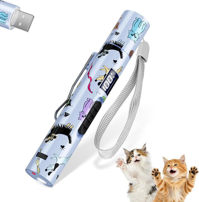 TBTeek rechargeable cat toy with 3 light modes & 5 fun patterns