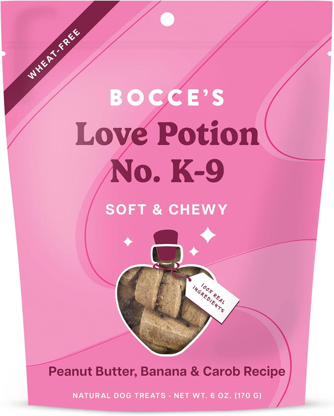 Bocce's Bakery Love Struck Valentine's Dog Treats - Wheat-Free, Natural Soft & Chewy Cookies, Baked in The USA, 6 oz