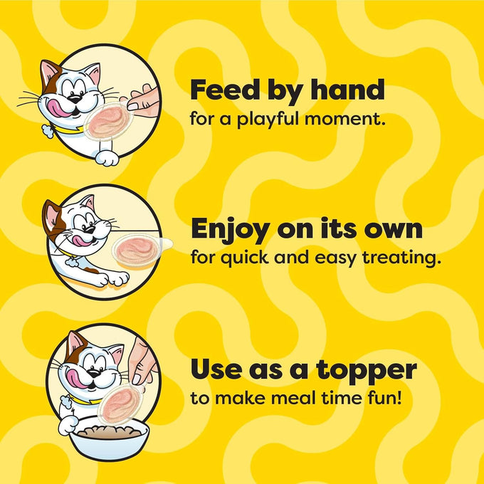Temptations lickable cat treats, variety pack, 24 spoons, soft, adult wet, mess-free puree