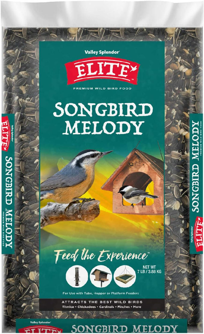 Songbird Melody Premium Bird Feed Blend with Black Oil Sunflower Seeds and Berry Scent
