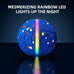 Blue Interactive Dog Ball Toy with 3 Play Modes and Colorful Lights for Medium to Large Dogs