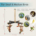 Bird Perch 360° Rotating Wooden Stand with Natural Chew Toys for Small Parrots and Conures