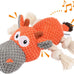 IOKHEIRA Carrot Orange Cattle Cotton Dog Squeaky Plush Toy for Large Aggressive Chewers