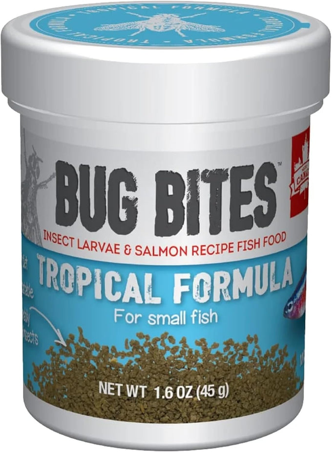 Fluval Bug Bites Tropical Fish Food for Small to Medium Sized Fish, 1.6 oz, A6577