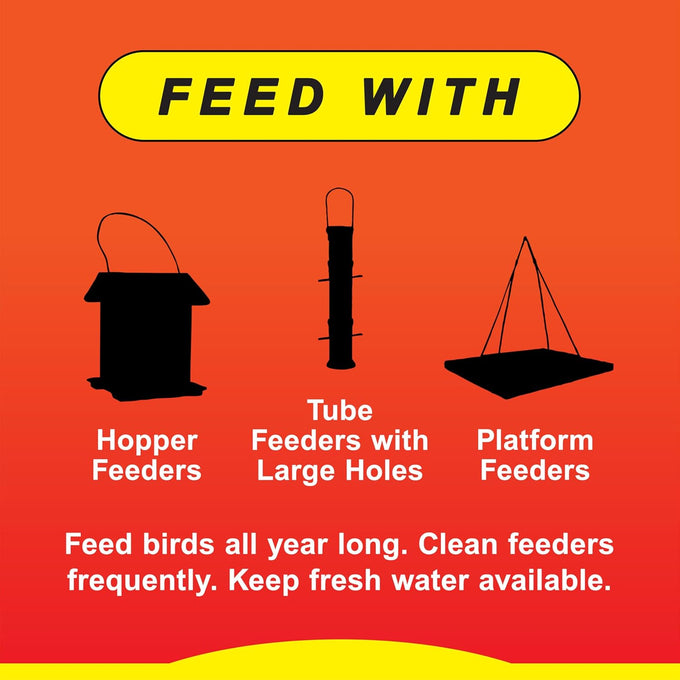 Wild Delight Sizzle N' Heat Bird Food, 5 lb, hot blend, squirrel deterrent, manual power