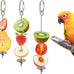 3-Pcs Stainless Steel Parrot Fruit & Vegetable Skewer Toy 6.9in/17.5cm, 8.9in/22.5cm, 10.8in/27.5cm