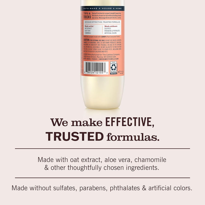 MRS. MEYER'S Clean Day Dog Deodorizing Spray, White Peach Scent, 8oz Gentle pH Balanced Formula for Dogs