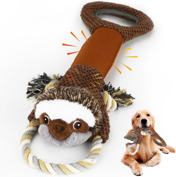 Duck Shape No-Stuffing Squeaky Crinkle Dog Toys for Small to Large Breeds, 3 Pack