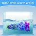 aquaneat artificial fish tank plants, 15.5 inch purple decorations, 2pcs, plastic aquarium accessories large