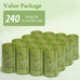 Lavender scented 13" x 9" leakproof dog poop bags rolls, 240 count, strong and sturdy waste bags for pets