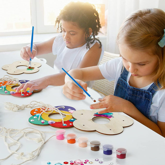 Gooidea Kids DIY Wooden Paint Kits Bird Feeders for Outside, 2-Pack, Spring Outdoor Toys for Boys & Girls Age 3-5, 4-8, 8-12