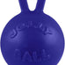 Jolly Pets Tug-n-Toss heavy duty chew ball with handle, blue, 6 inches for medium breeds