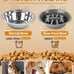 Jovrun elevated dog bowls for medium large size dogs, non-slip feeder with 2 food water bowls, 5 heights adjustable raised bowls stand