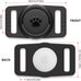 GOCII waterproof dog collar holder 2-pack for Apple AirTag Gen 1 & 2, black silicone case