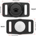 GOCII waterproof dog collar holder 2-pack for Apple AirTag Gen 1 & 2, black silicone case