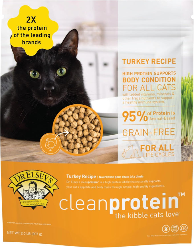Dr. Elsey's cleanprotein Duck Cat Kibble 2 lb. Bag - High Protein, Grain Free, Gluten Free
