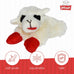 Multipet Lamb Chop 6" cream plush dog toy with squeaker for cuddling and playtime