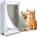 Large dog door for wood & PVC doors & walls, 10 1/8" x 15 3/4" flap opening, easy install, strong magnetic auto-close & sliding lock