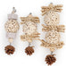 Wontee natural sola ball parrot foraging hanging toys, safe for cockatiels, conures, parakeets, budgies, senegal, 3 pack