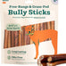 woof bully sticks made with free-range grass-fed beef 6 inch sticks 10pk