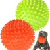 pweituoet 4.5" heavy duty squeaky dog balls for medium large dogs, 2 pack