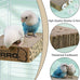 7.3 inch natural corrugated cardboard bird platform toy for parrots and small to medium-sized pet birds