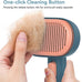 aumuca skin friendly slicker brush for dogs & cats with self-cleaning button, gentle pet grooming tool