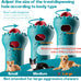 knitly rigid nylon adjustable treat dispensing dog toy for large and small breeds