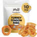 iPaw 10 Pcs Single Protein Hypoallergenic All Natural Turkey Tendons for Small Dogs Ring