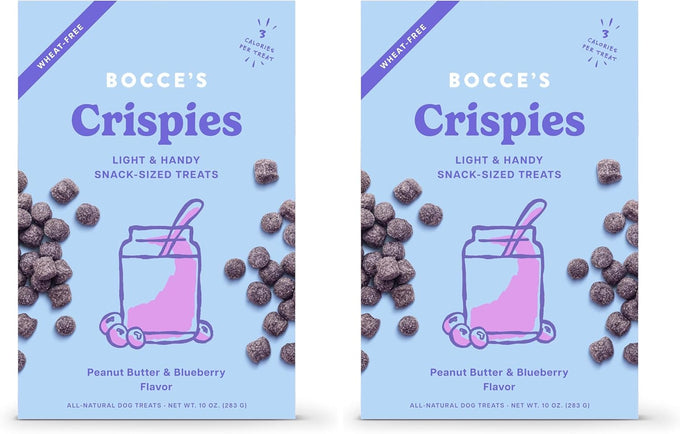 Bocce's Bakery PB + Blueberry Crispies low-calorie, wheat-free dog treats, 10 oz