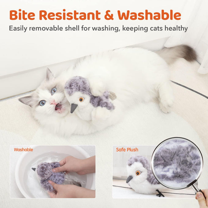 potaroma cat toys flapping bird interactive cat exercise toys rechargeable touch activated kitten toy for all breeds