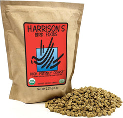 Harrison's certified organic high potency coarse bird food for medium to large birds, non-GMO, vet-developed, 2.27 kg